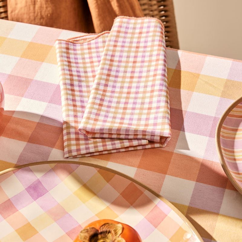 Summer Sorbet Gingham & Stripe Napkins 2 Pack