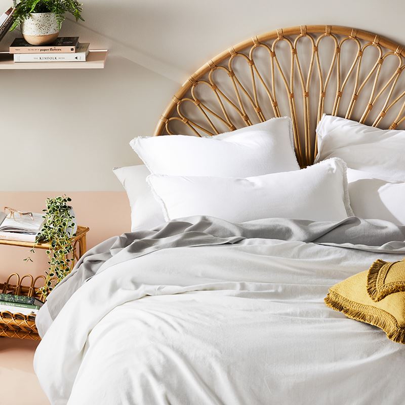 Bamboo Linen White Quilt Cover Separates