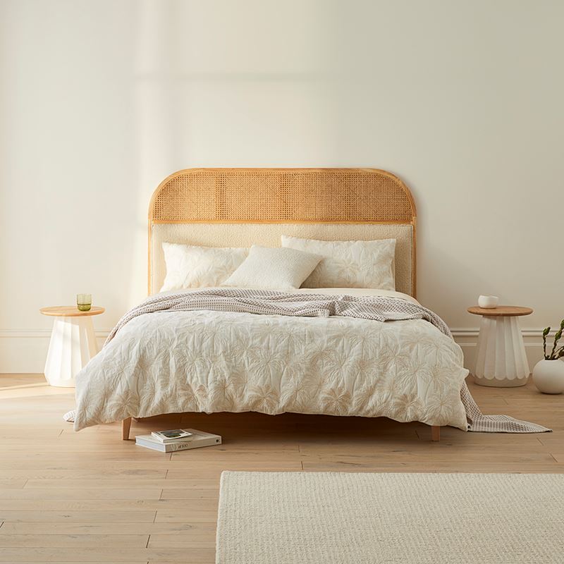 Coconut Palm Natural Quilted Quilt Cover Separates