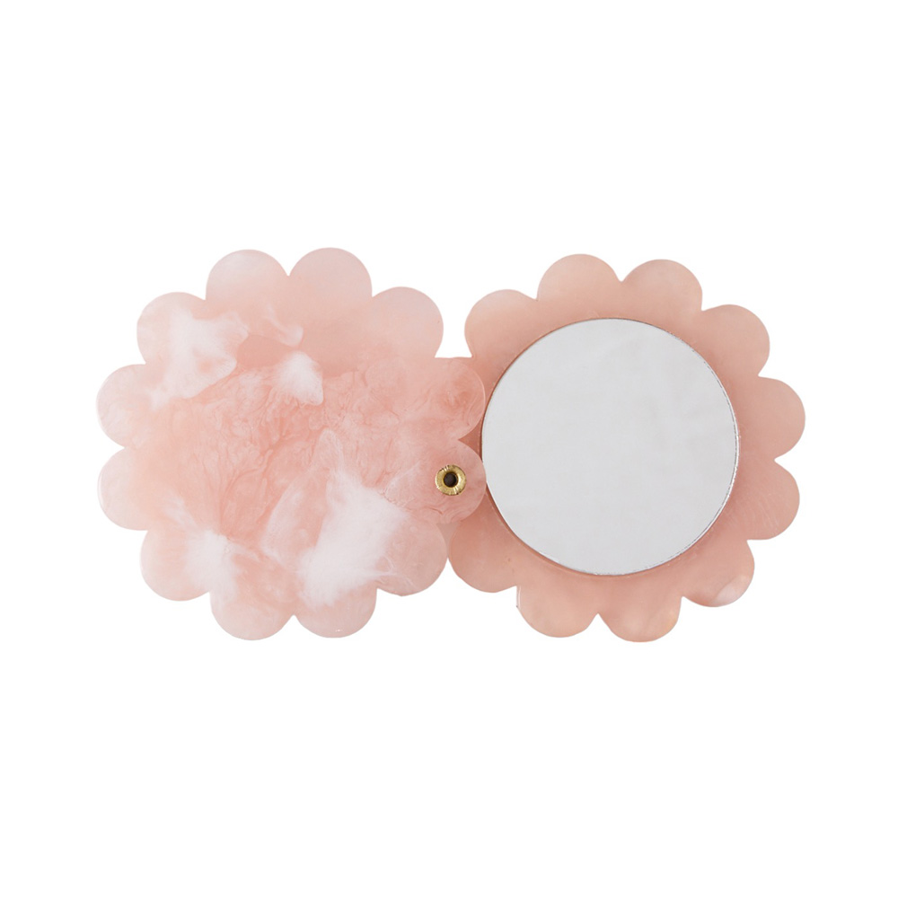 Luna Pink Resin Compact Mirror