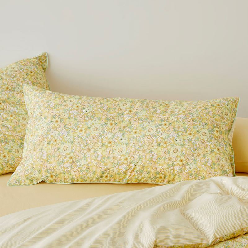 Leila Lemon Drop Floral Quilt Cover Set + Separates