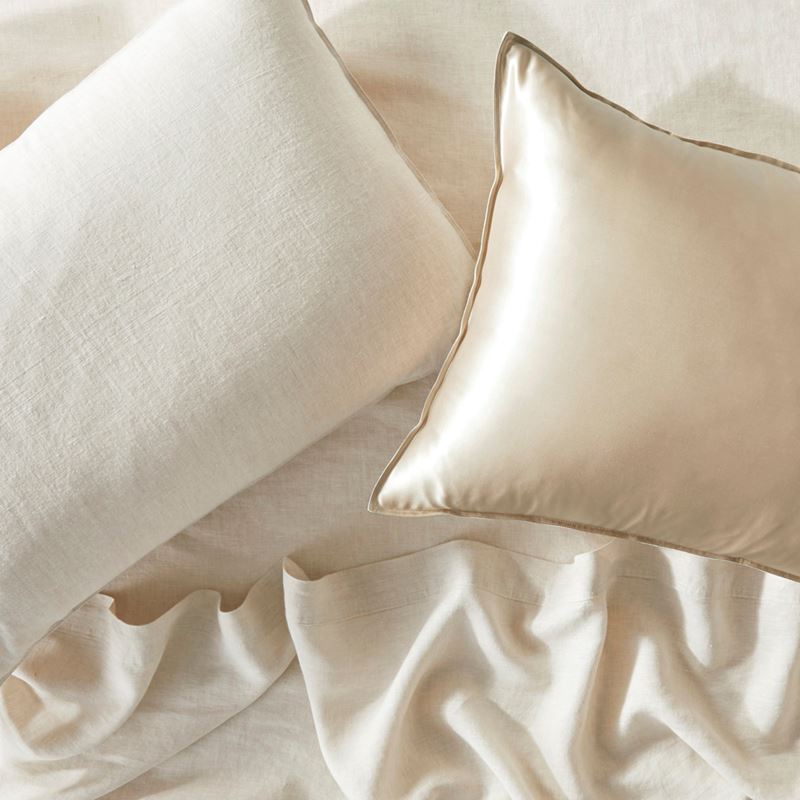 Vintage Washed Linen Silk Linen Pillowcase Pair