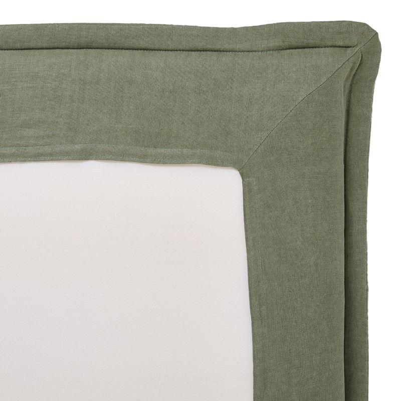 Stockholm Forest Belgian Linen Bedhead Slip Cover