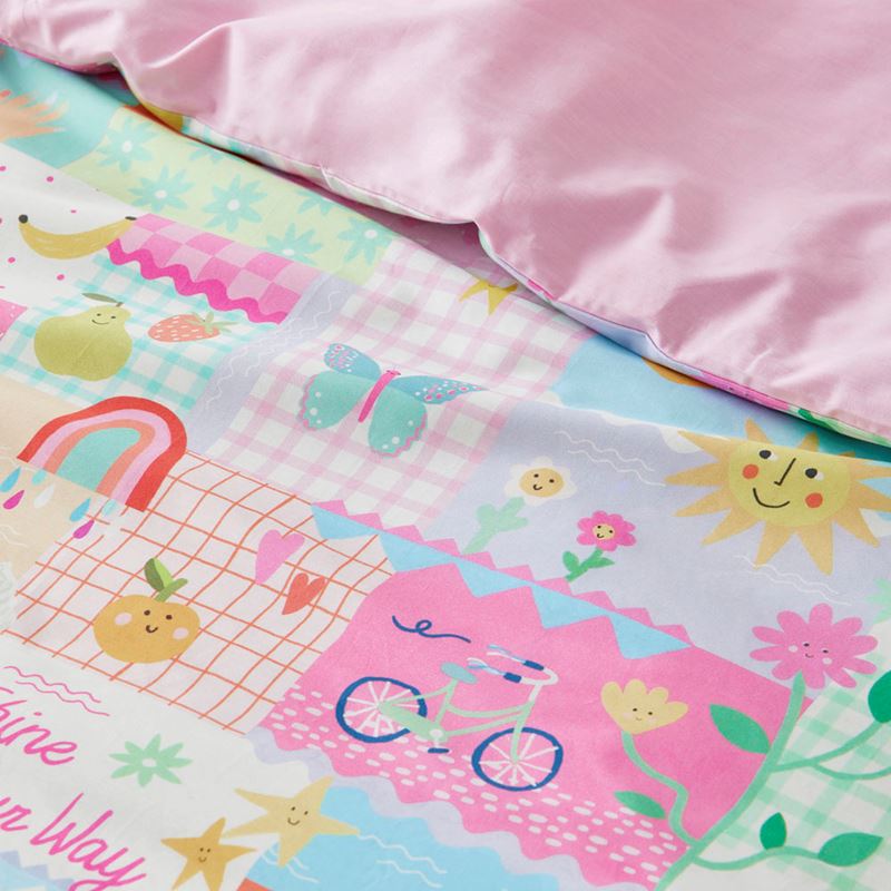 Shine Your Way Pink Cot Quilt Cover Set