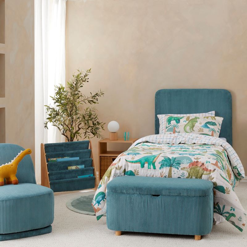 Kai Ocean Blue Cord Blanket Box