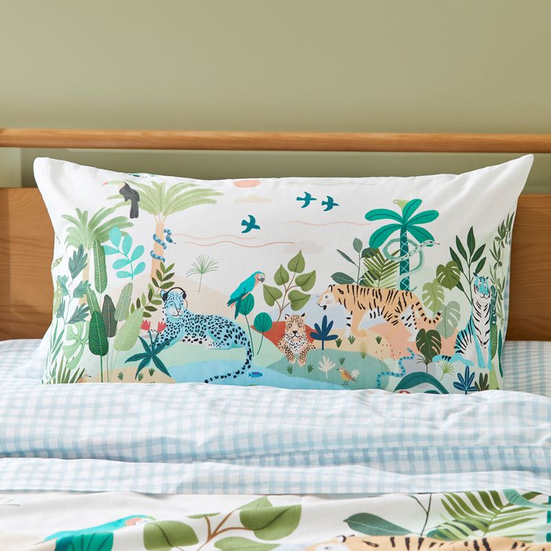 Animal Paradise Jungle Green Quilt Cover Set