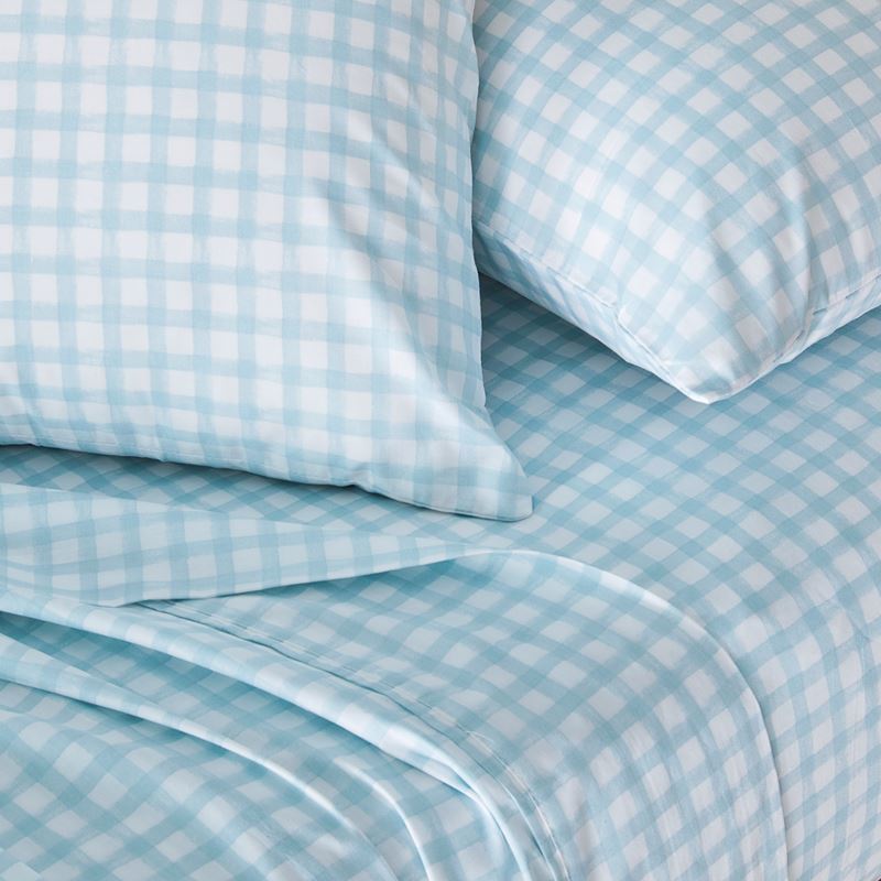 Gingham Sky Sheet Set