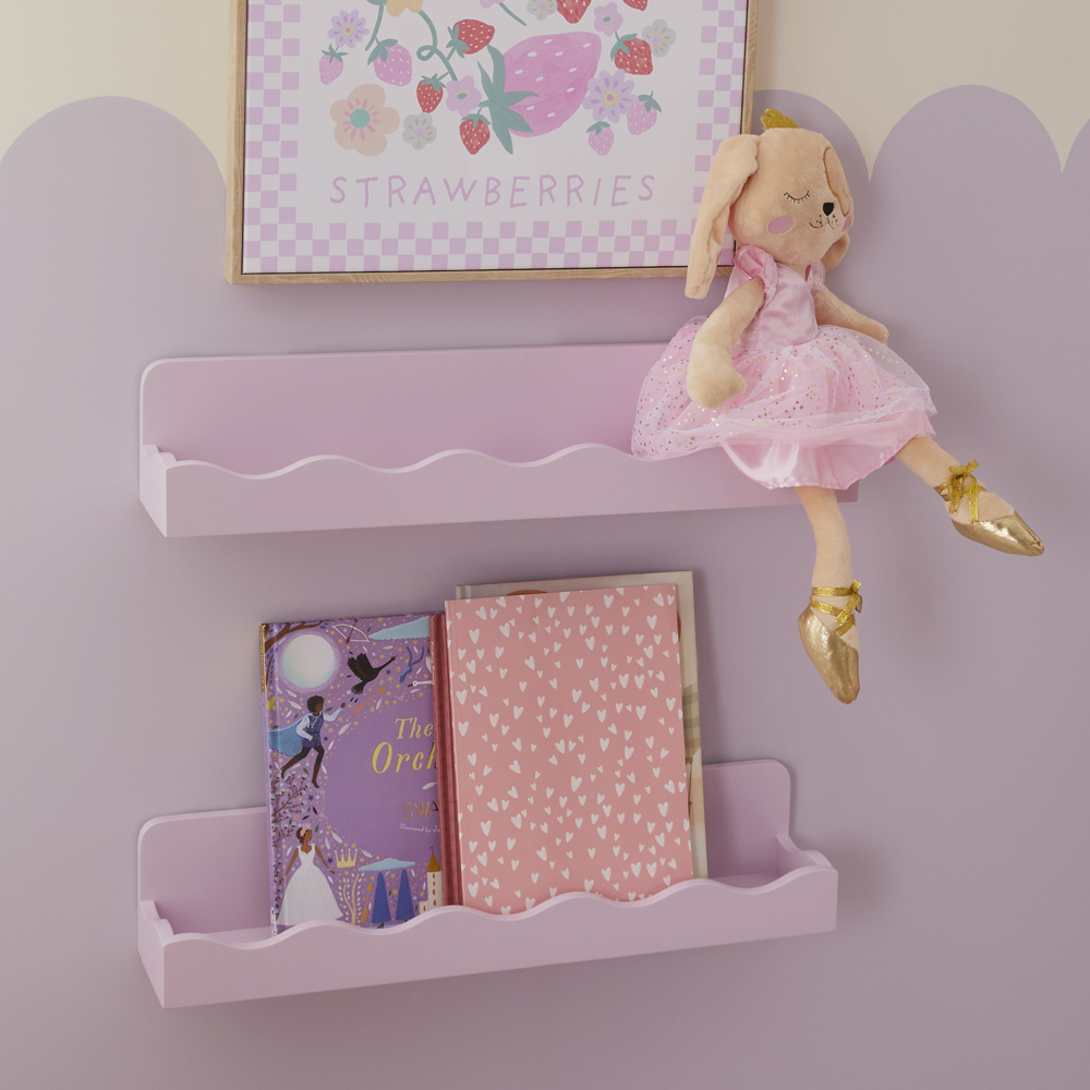 Willow Lilac Wall Book Shelf Pack of 2