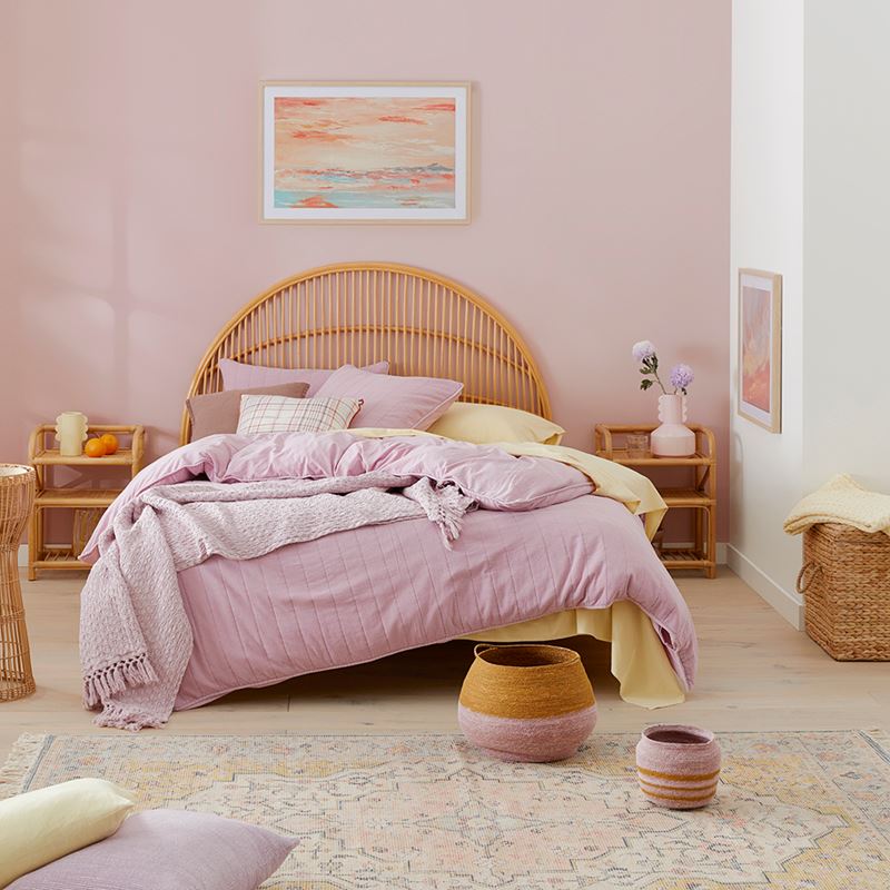 Sicily Mustard & Mauve Basket