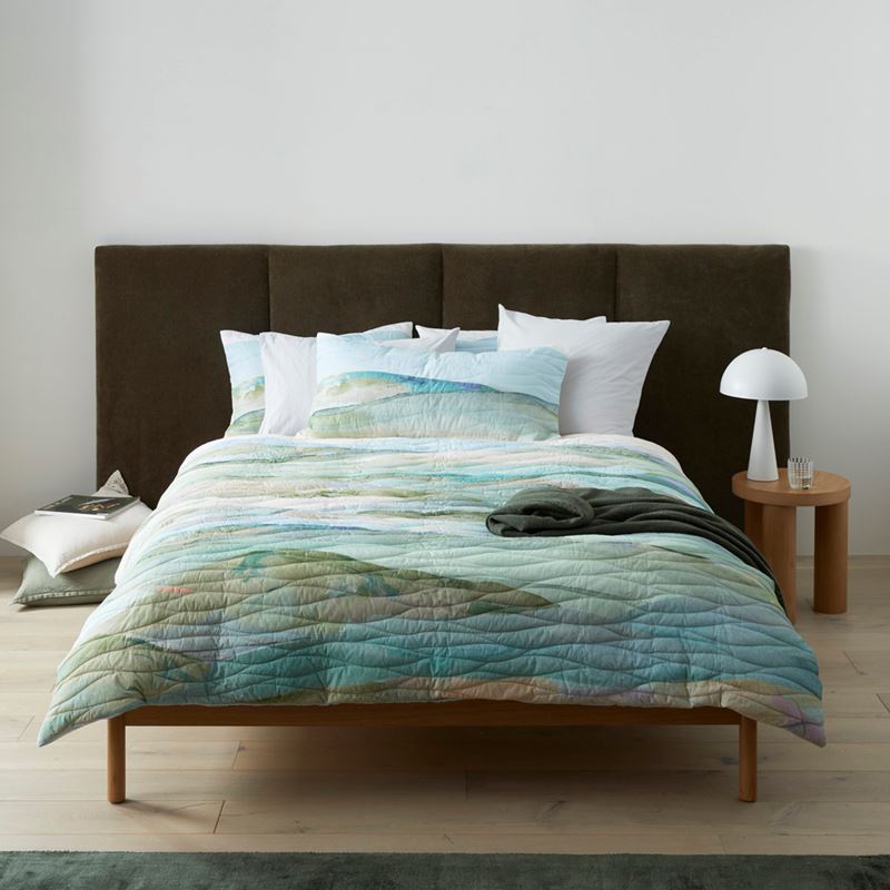 Hinterland Green Quilted Pillowcases