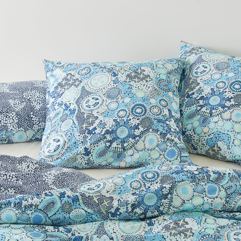 Cungelella Kalkatungu Blue Pillowcases