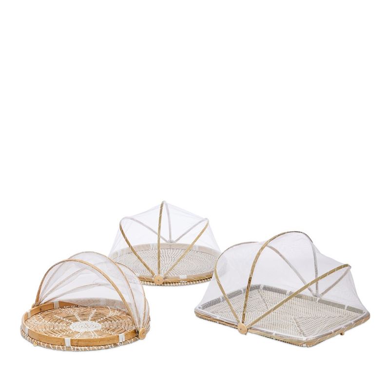 Aparri Outdoor Plain White & Natural Food Cover