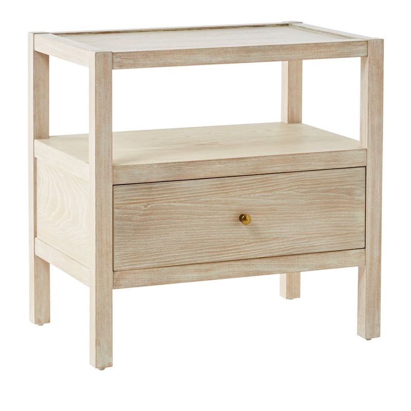 Walker White Wash Bedside Table