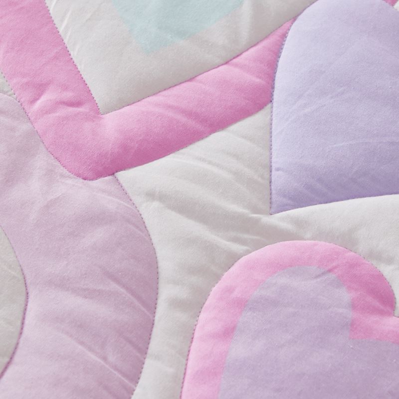 I Heart You Lilac Quilt Cover Set