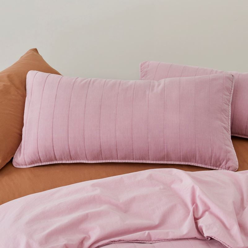 Bronte Quilted Mauve Quilt Cover Separates