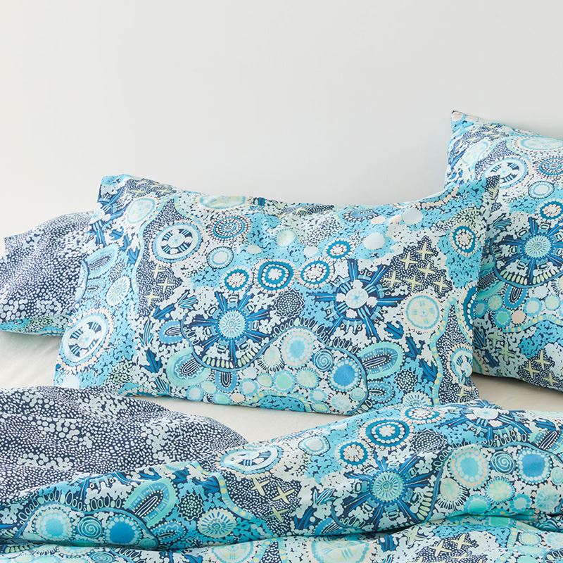 Cungelella Kalkatungu Blue Quilt Cover Set + Separates