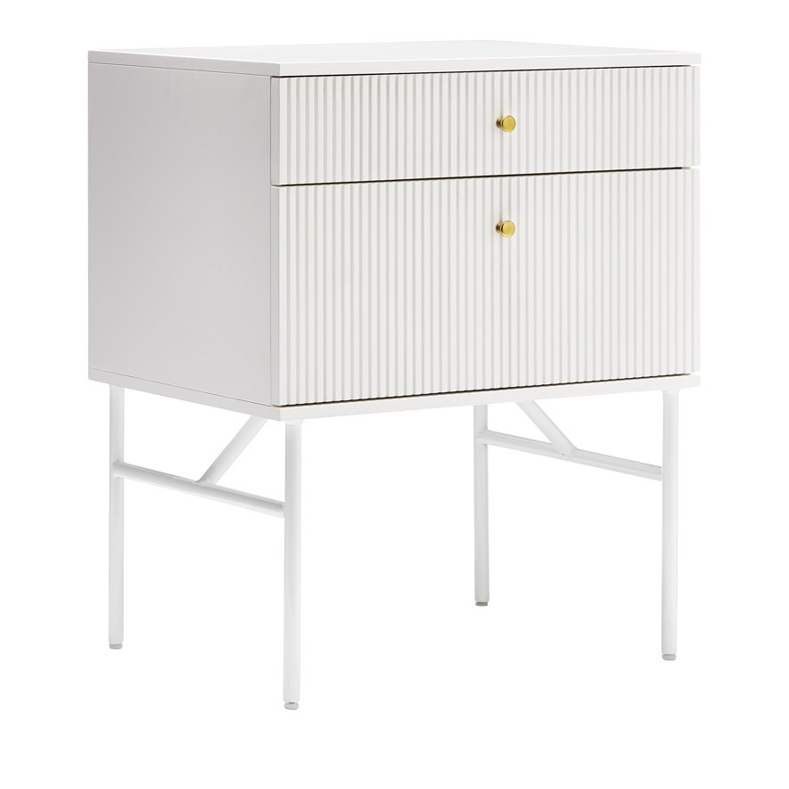 Elliott White Bedside Table