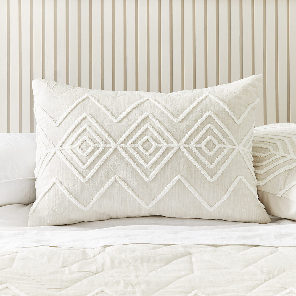 Jaipur Natural Tufted Quilted Pillowcases