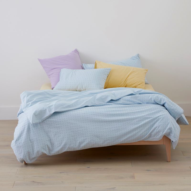 Remi Soft Blue Quilt Cover Set + Separates