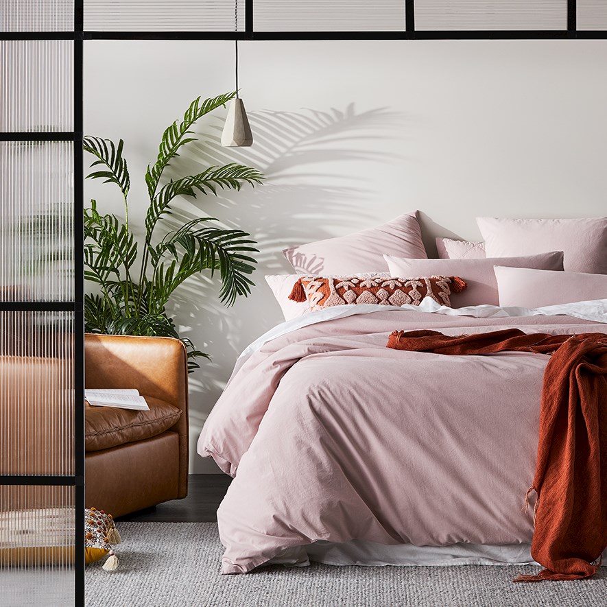 Stonewashed Cotton Violet Quilt Cover Separates