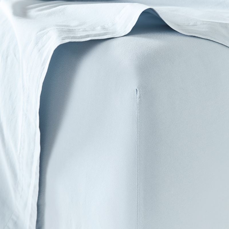 Stonewashed Cotton Ice Blue Sheet Set