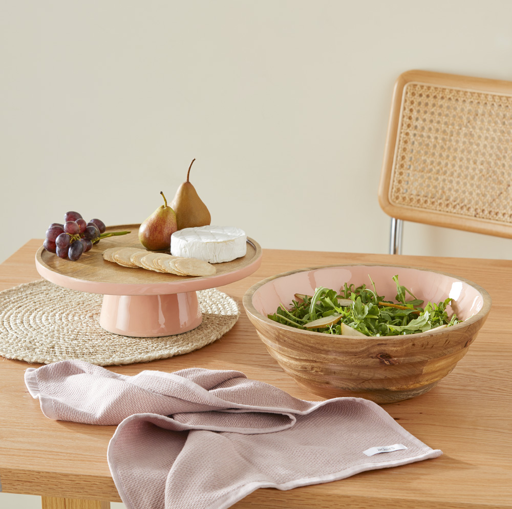 Gelato Shell Pink Timber Servingware