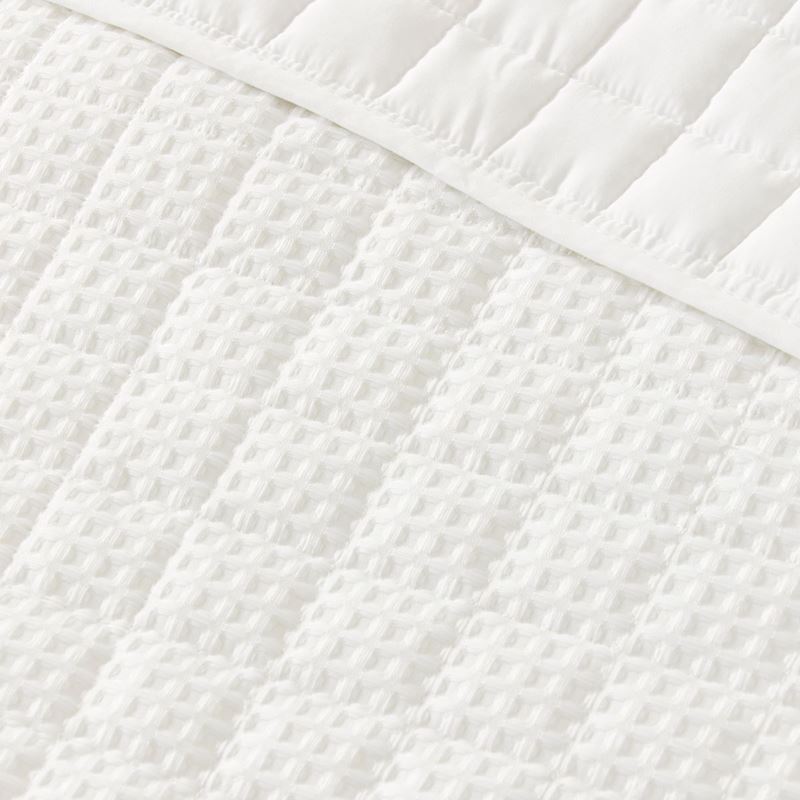 Windsor Waffle White Quilted Coverlet Set + Separates