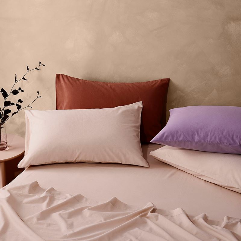 Stonewashed Cotton Sand Pillowcase