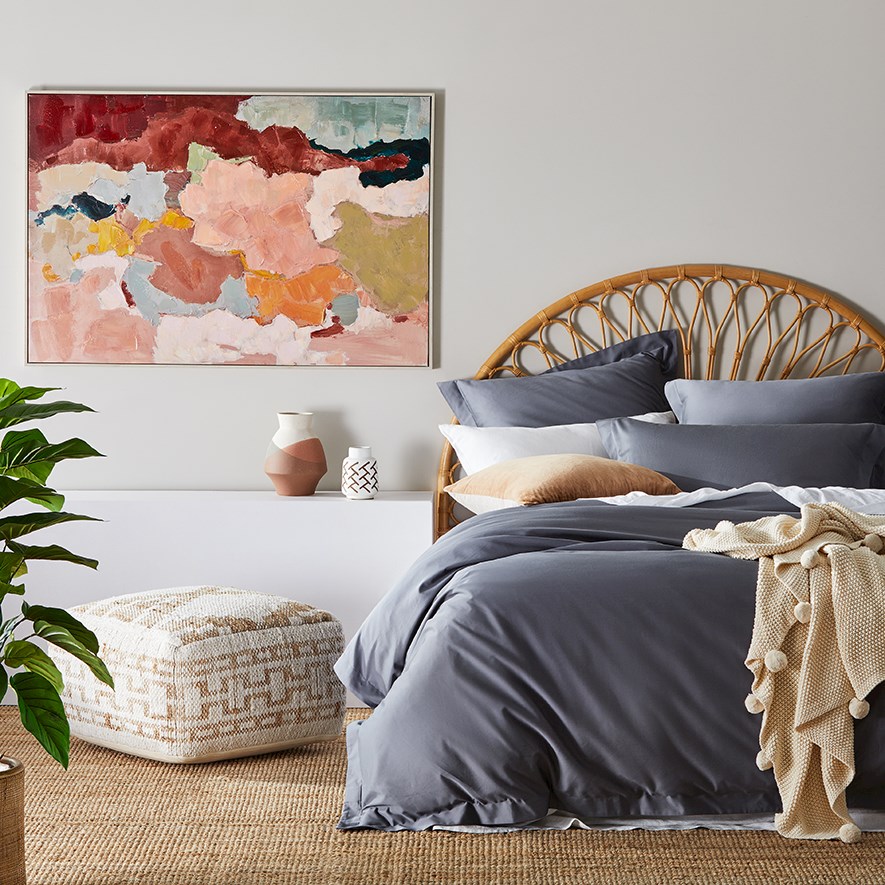 600TC Bamboo Cotton Indigo Quilt Cover Separates