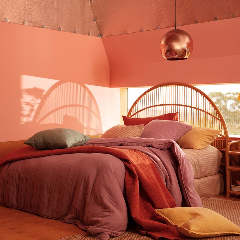 Bronte Quilted Mauve Quilt Cover Separates