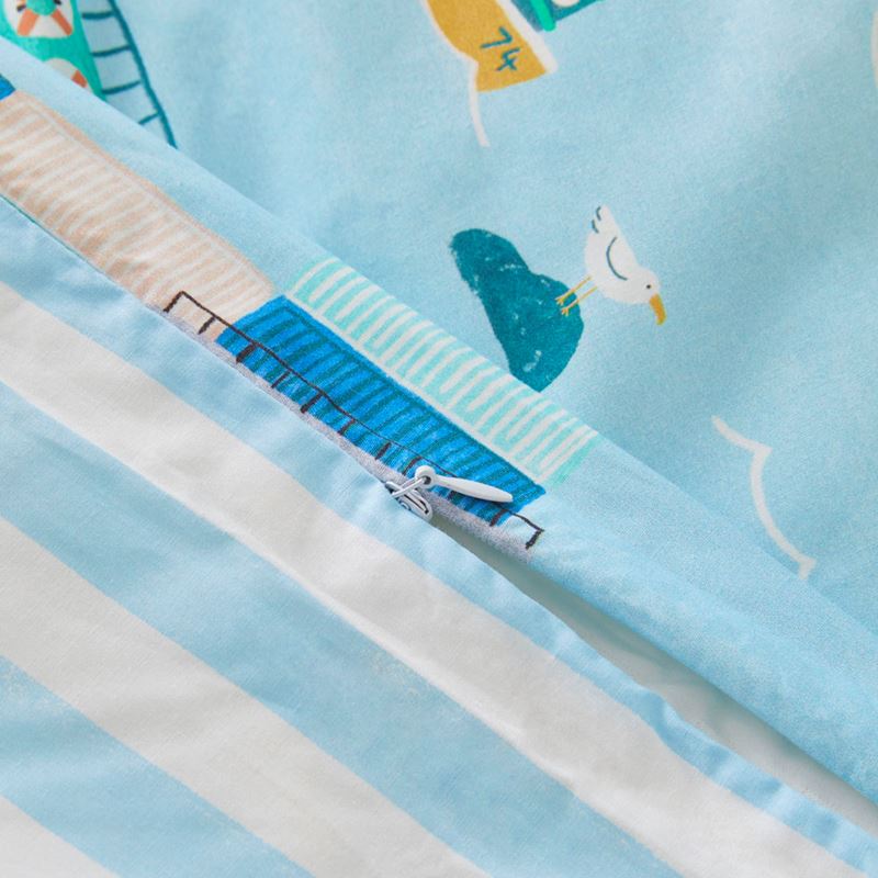 Ships Of The World Light Blue Cot Quilt Cover Set