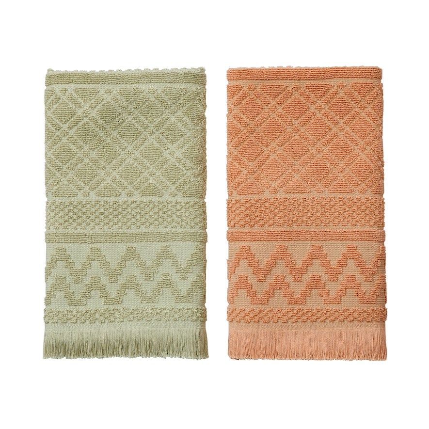 Turin Green Tea and Sugar Pink Tea Towels