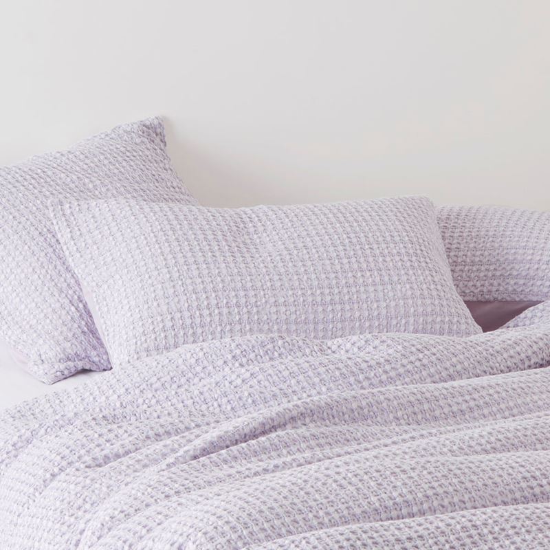 Ren Waffle Lavender Quilt Cover Separates