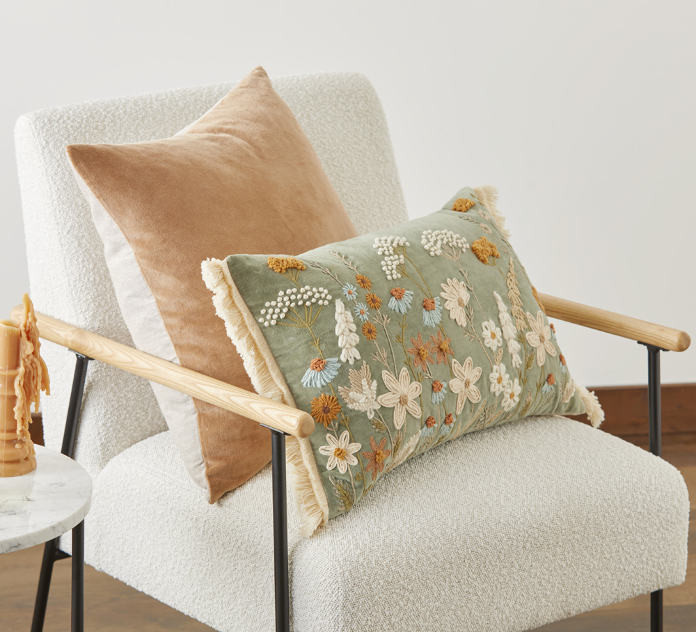 Mirabella Green Floral Cushion