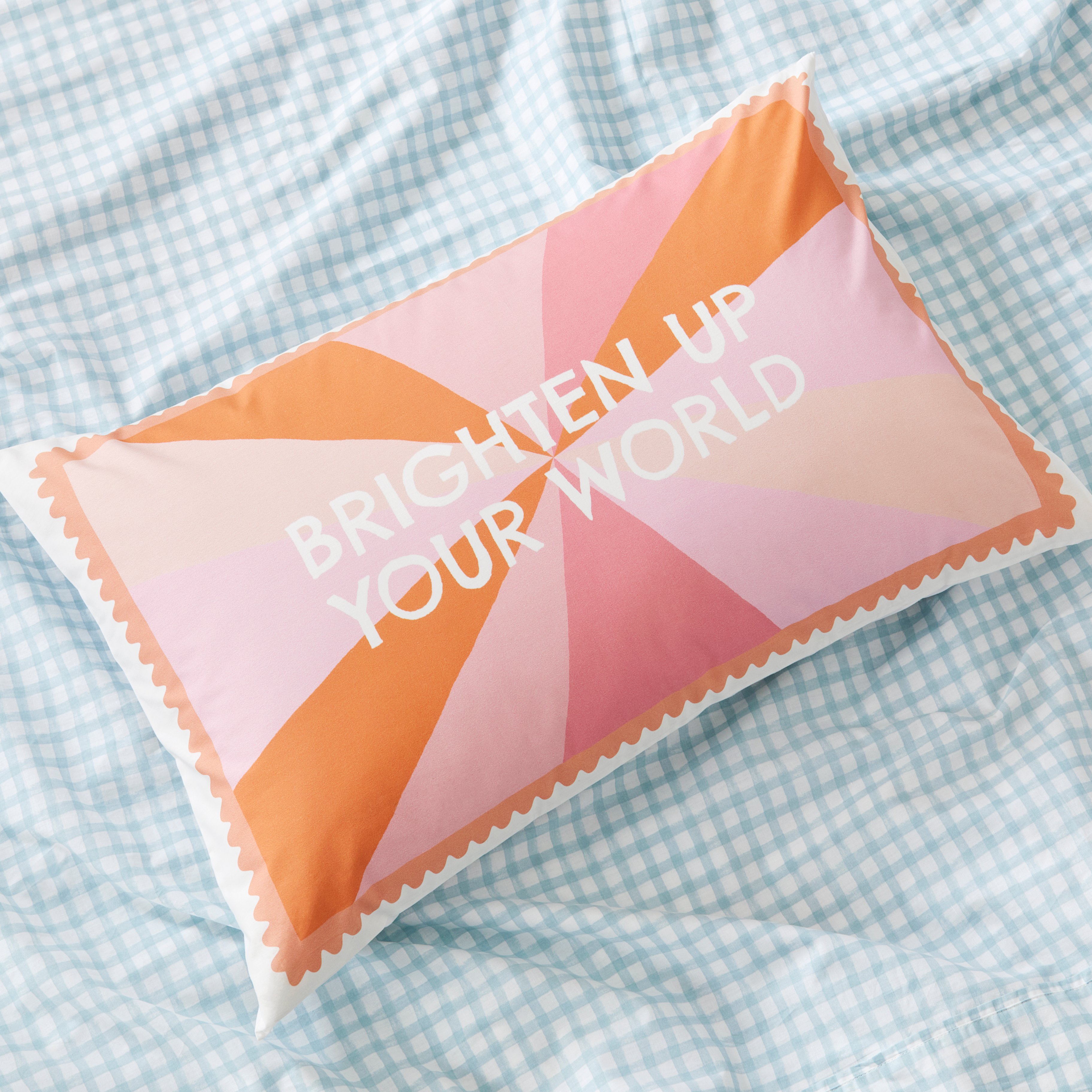 Brighten Up Kids Text Pillowcase