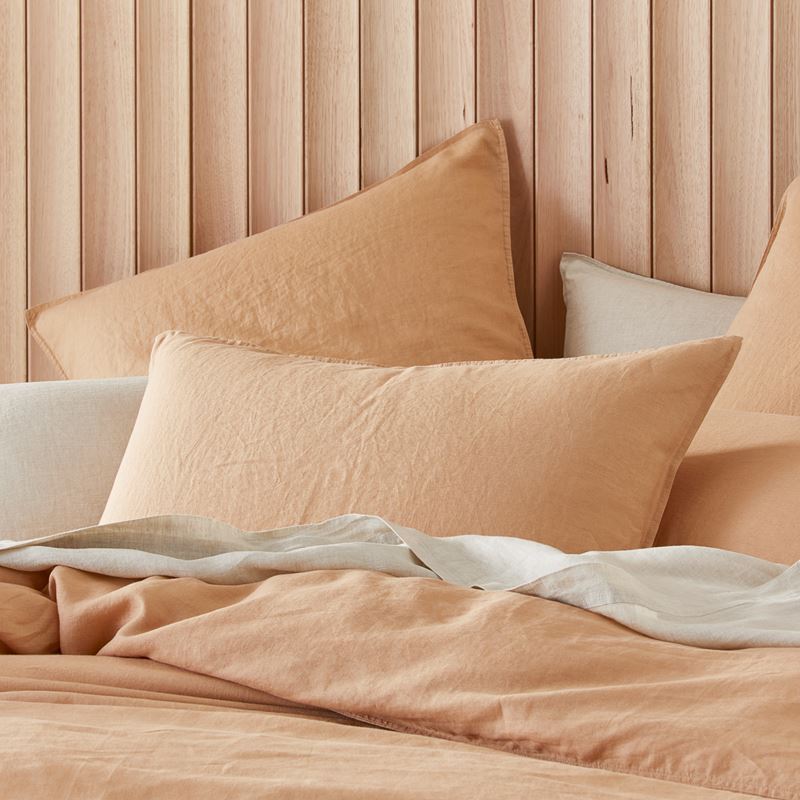 Vintage Washed Linen Egg Shell Quilt Cover Separates