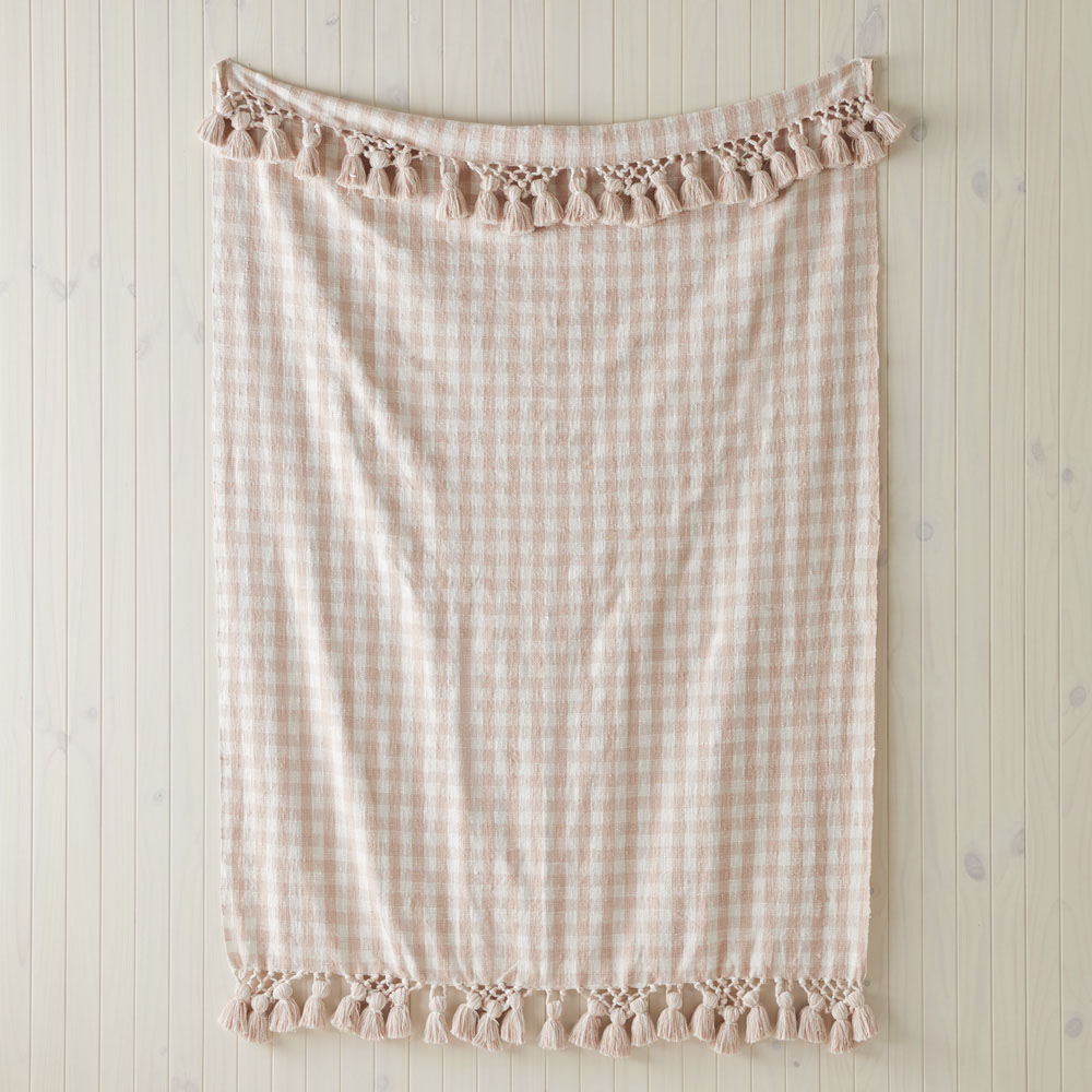 Zola Nude Pink & White Throw