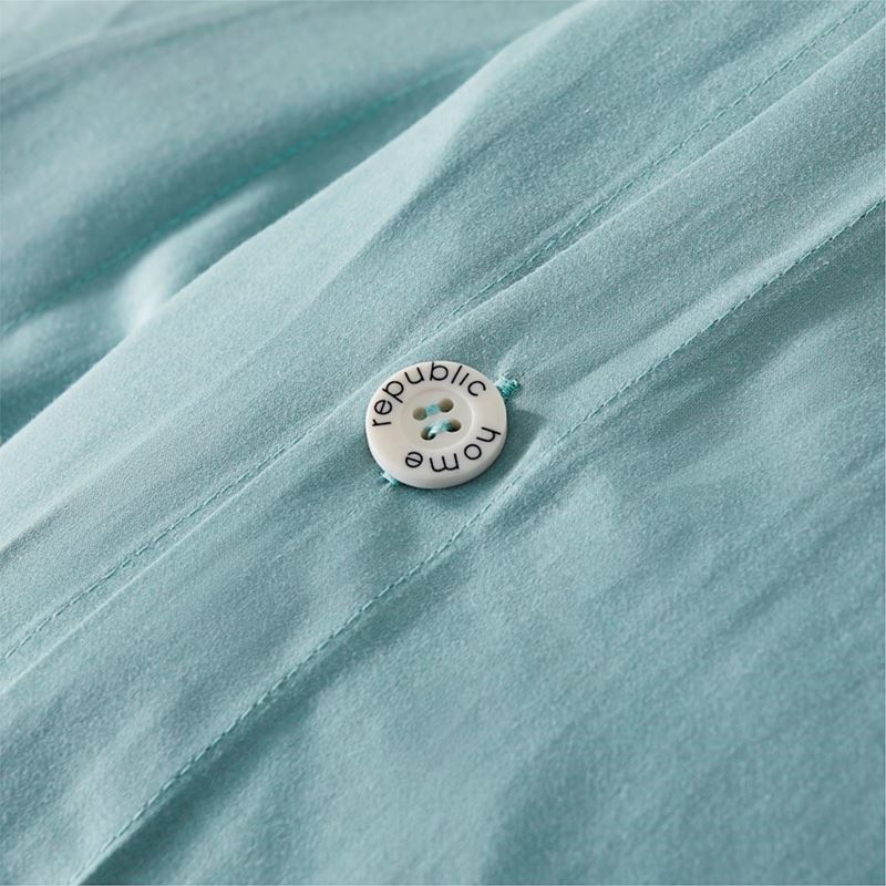 600TC Bamboo Cotton Blue Grey Quilt Cover Separates