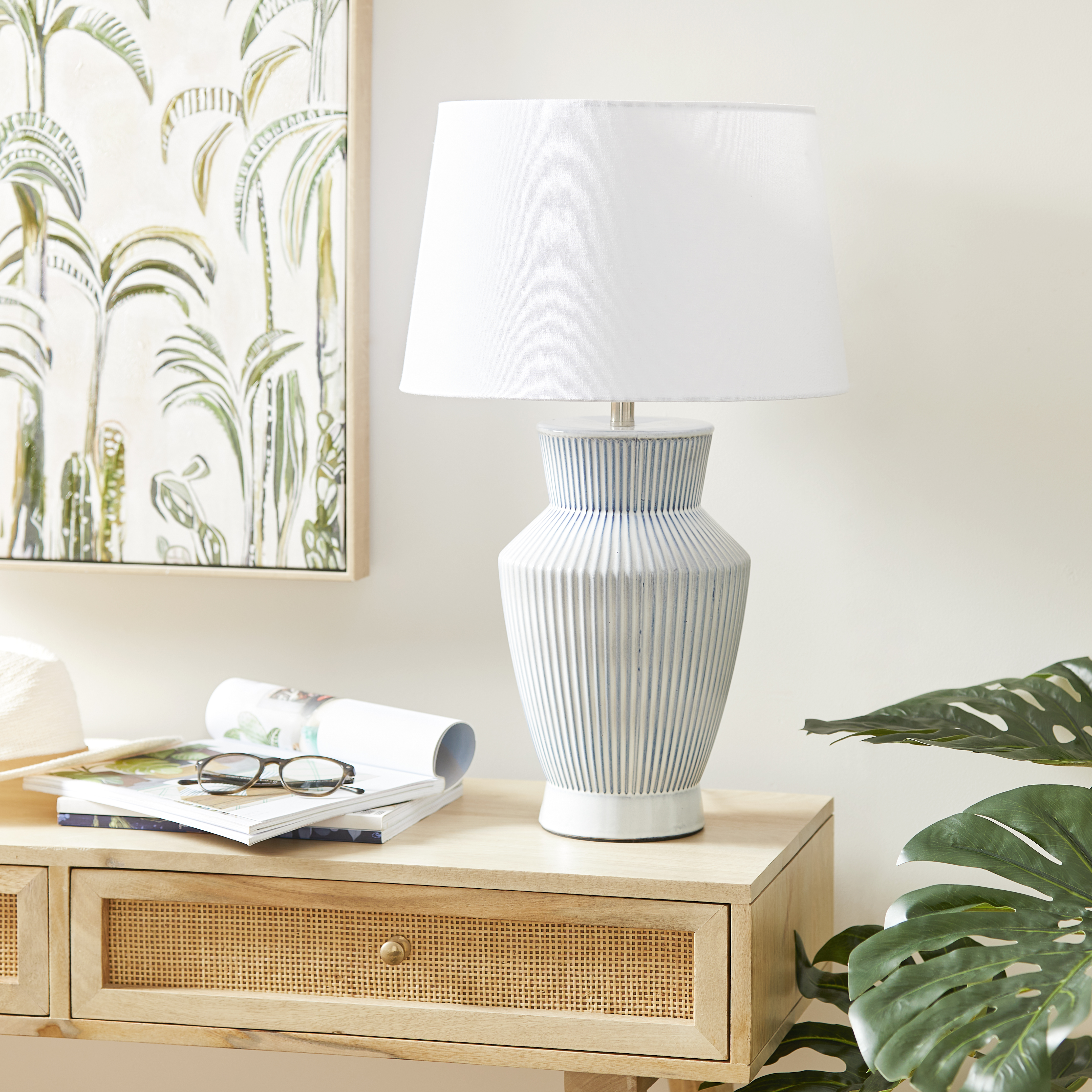 Madrid Blue & White Table Light