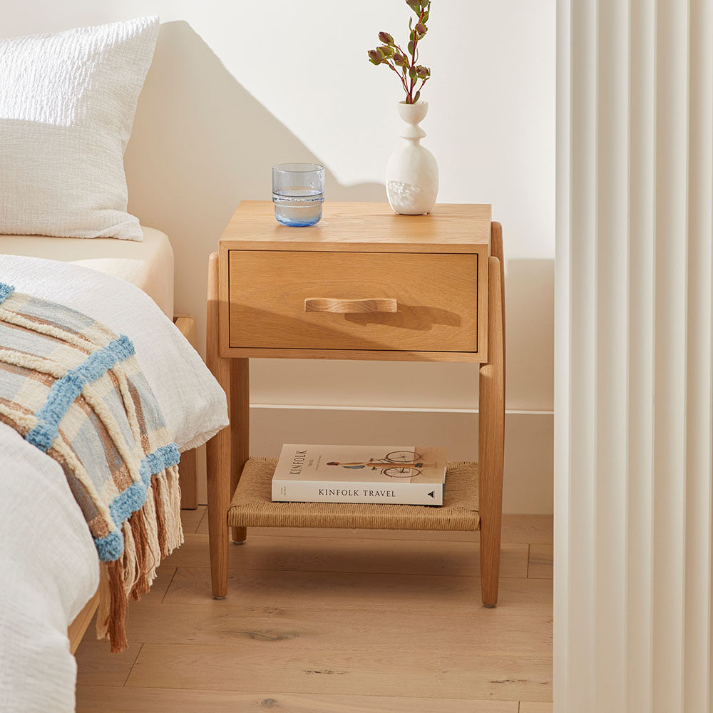 Hendrix Oak Bedside Table