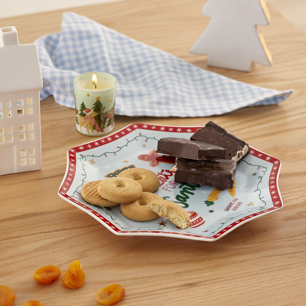 Christmas Multi Treats For Santa Star Plate