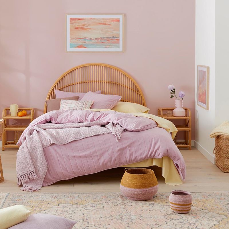 Bronte Quilted Mauve Quilt Cover Separates