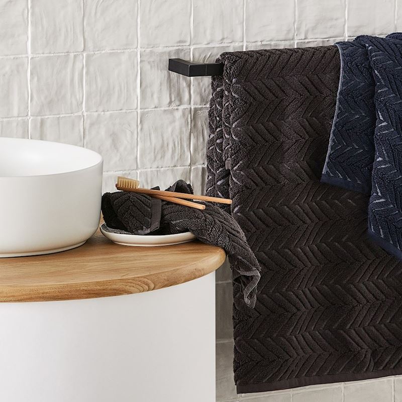 Mimosa Charcoal Marle Textured Towel Range