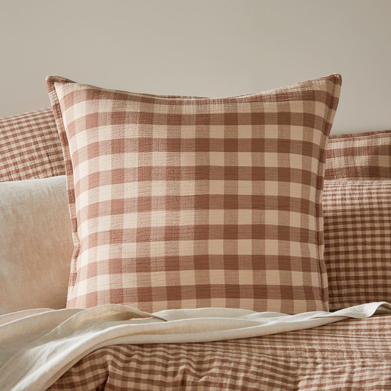 New York Cappuccino Check Quilt Cover Separates