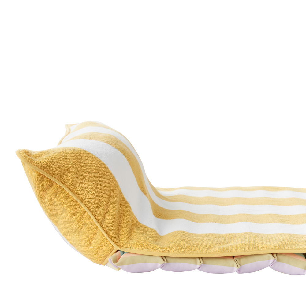 Sunshine & White Beach Lounger Towel
