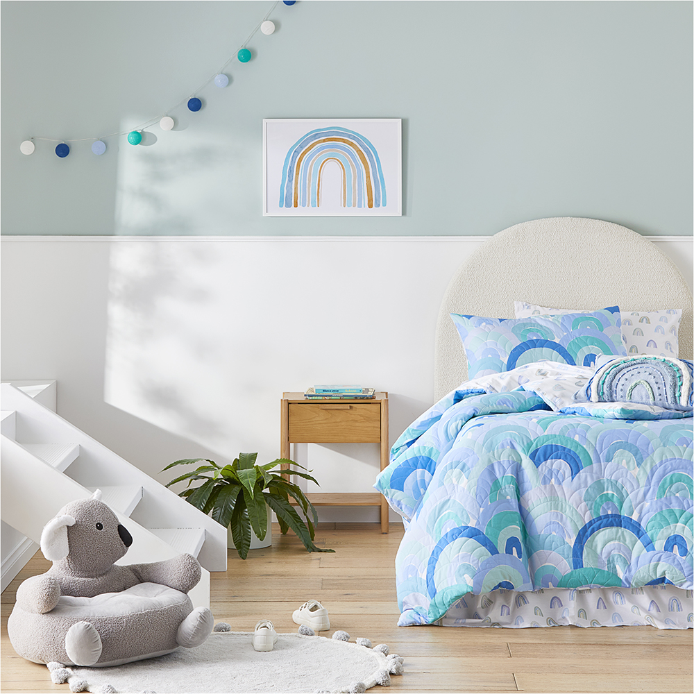 Rainbow Burst Blue Quilt Cover Set
