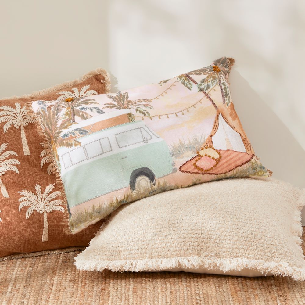 Glamping Pink Sunset Cushion