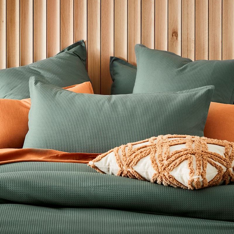 Berlin Waffle Cypress Quilt Cover Set + Separates