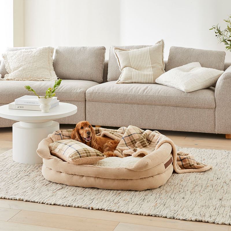 Maisy Biscuit & Forest Check Pet Blanket
