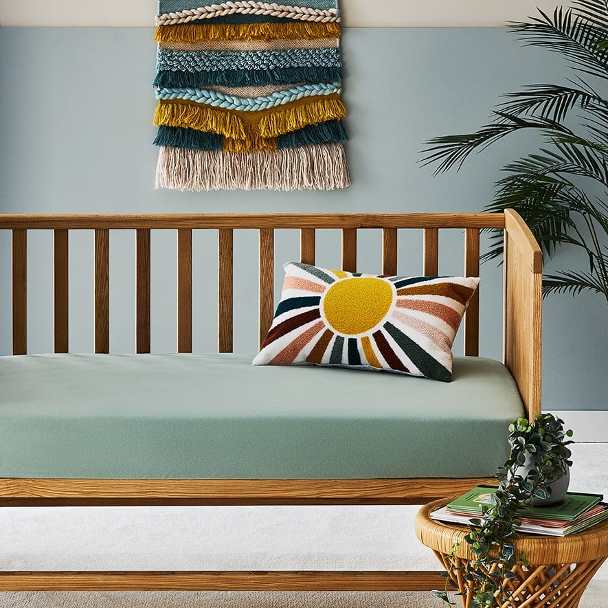 Cotton Jersey Ivy Green Fitted Sheet Set 2 Pack